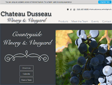 Tablet Screenshot of chateaudusseau.com